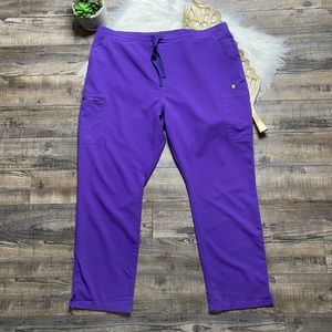Figs Yola Skinny Scrub Pants Purple